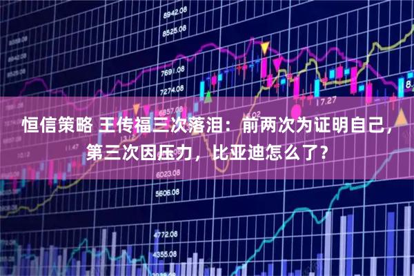 恒信策略 王传福三次落泪:前两次为证明自己,第三次因压力,比亚迪怎么了?